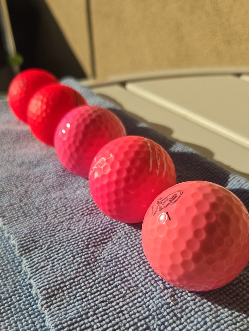 Pink Golf Balls, Set of 5